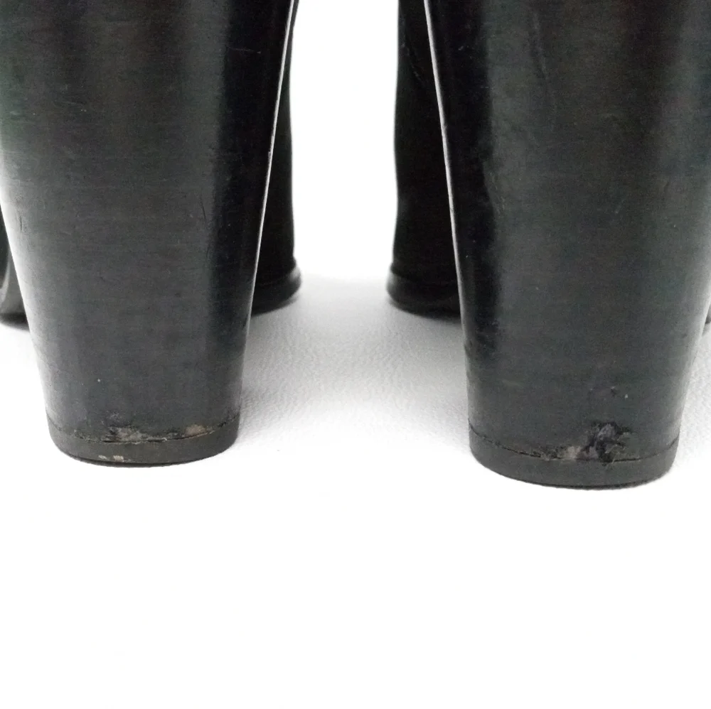 Michael Kors Back Leather Heeled Pull On Ankle Boots, Women's Size 9.5
